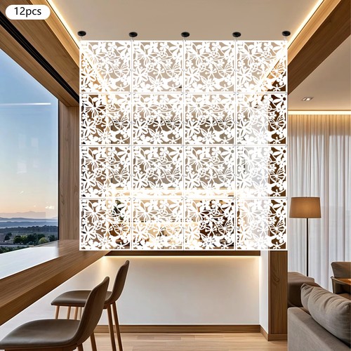 12pcs white hanging room - white,